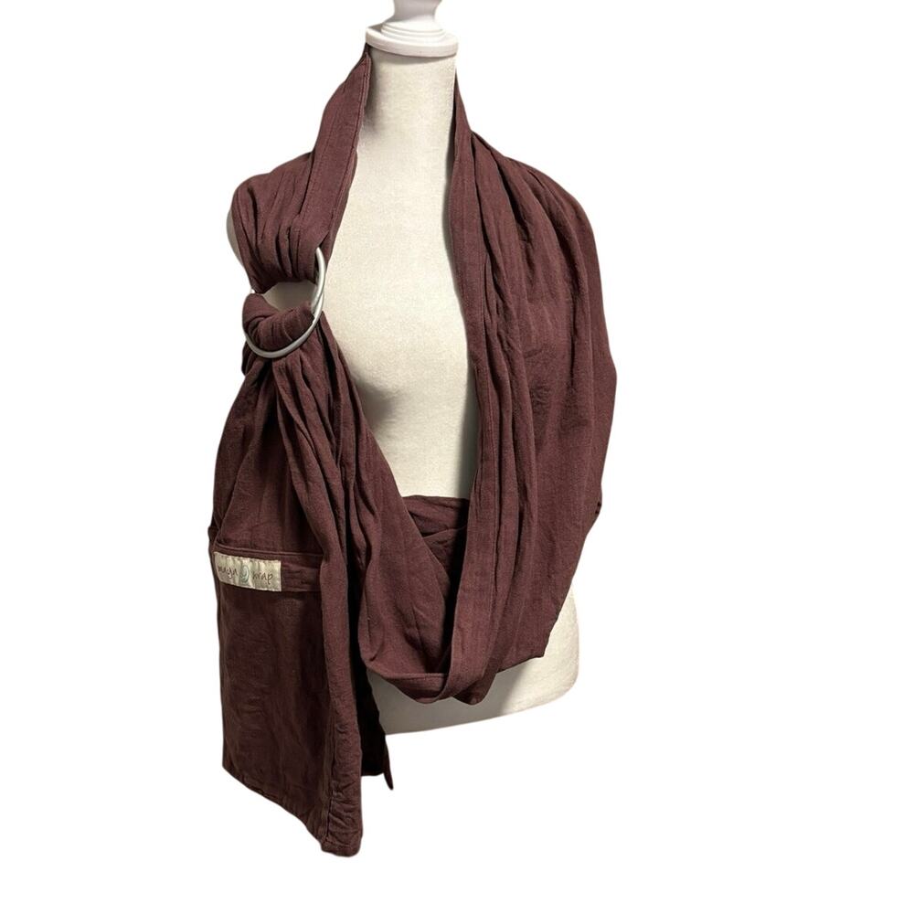 Maya Wrap Lightly Padded Sling Size M Chocolate Brown Baby 100% Cotton
